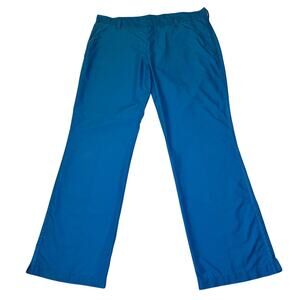 J LINDEBERG Troyan Micro Twill Blue Golf Pants Men 38x32 Regular Fit Zip Leg